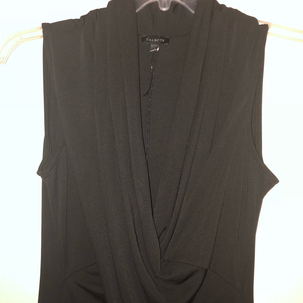 Simple black dress with slouched v neck